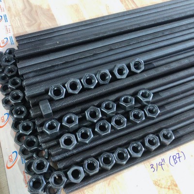 Bu lông hanh ren / Stud bolt A193 B7 / A194 GR2H ANSI Stud Hex Nut Heavy.